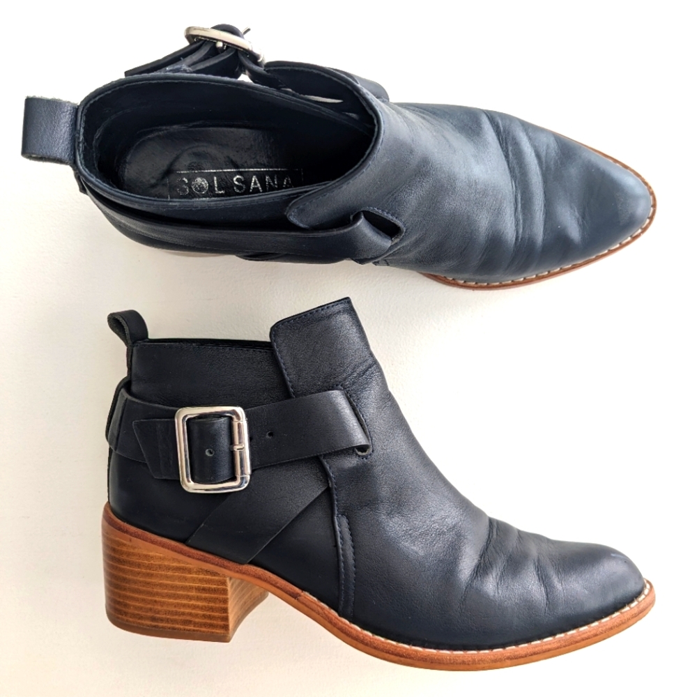 SOL SANA Dover Navy Booties